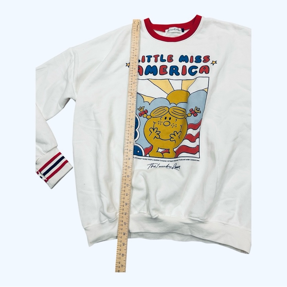 NWOT The Laundry Room Little Miss America Sweatshirt Medium - Picture 4 of 5